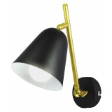 RABALUX 5375 | Alder Rabalux zidna svjetiljka elementi koji se mogu okretati 1x E14 crno, zlatno, bijelo
