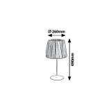 RABALUX 5455 | Pixie-RA Rabalux stolna svjetiljka 49cm s prekidačem 1x E27 bijelo, menta