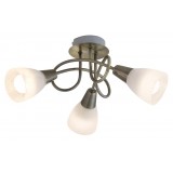 RABALUX 5533 | Jenna Rabalux stropne svjetiljke svjetiljka 3x E14 antik brončano, alabaster