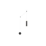 RABALUX 5640 | Andromeda Rabalux visilice svjetiljka cilindar sa prekidačem na kablu sa kablom i vilastim utikačem, s mogućnošću skraćivanja kabla 1x LED 460lm 3000K crno