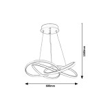 RABALUX 5692 | Ambrosio Rabalux visilice svjetiljka 1x LED 2700lm 3000K smeđe, bijelo