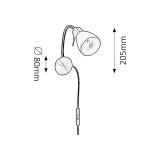 RABALUX 6300 | Soma2 Rabalux spot svjetiljka sa prekidačem na kablu sa kablom i vilastim utikačem, fleksibilna 1x E14 krom saten, bijelo
