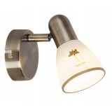 RABALUX 6356 | Art-Flower Rabalux spot svjetiljka ručno bojano, elementi koji se mogu okretati 1x E14 bronca, bijelo, zlatno