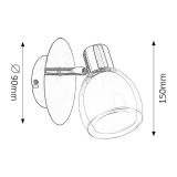 RABALUX 6835 | Dave Rabalux spot svjetiljka s prekidačem elementi koji se mogu okretati 1x E14 krom, bijelo, prozirno