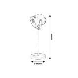 RABALUX 7015 | Minuet Rabalux stolna svjetiljka 40cm s prekidačem elementi koji se mogu okretati 1x E14 bijelo, menta