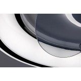 RABALUX 71009 | Horacio Rabalux ventilatorska lampa stropne svjetiljke okrugli daljinski upravljač jačina svjetlosti se može podešavati, sa podešavanjem temperature boje, timer 1x LED      5850lm 3000 <-> 6000K crno, bijelo, prozirno