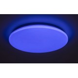 RABALUX 71035 | Rabalux-Smart-Cerrda Rabalux stropne svjetiljke RGB-TW smart rasvjeta okrugli jačina svjetlosti se može podešavati, sa podešavanjem temperature boje, promjenjive boje, timer, spajanje na Wi-Fi, Bluetooth 1x LED      1950lm 3000 <-> 6
