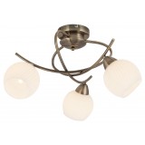 RABALUX 7119 | Evangeline Rabalux stropne svjetiljke svjetiljka 3x E14 antik brončano, bijelo