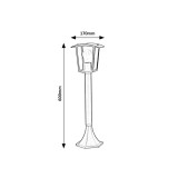 RABALUX 7128 | Taverna-RA Rabalux podna svjetiljka 60cm 1x E27 IP44 crno, prozirno