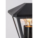 RABALUX 7146 | Paravento Rabalux zidna svjetiljka 1x E27 IP44 crno, prozirno