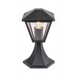 RABALUX 7148 | Paravento Rabalux podna svjetiljka 29cm 1x E27 IP44 crno, prozirno