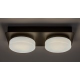 RABALUX 75002 | Attichus Rabalux stropne svjetiljke svjetiljka 1x LED      1200lm 4000K IP44 crno mat, opal