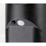 RABALUX 77013 | Sepik Rabalux zidna svjetiljka sa senzorom, svjetlosni senzor - sumračni prekidač, s prekidačem solarna baterija 1x LED 150lm 4000K IP44 crno, prozirna