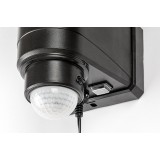 RABALUX 77021 | Dojran Rabalux reflektori svjetiljka sa senzorom, svjetlosni senzor - sumračni prekidač, s prekidačem solarna baterija, elementi koji se mogu okretati 1x LED 500lm 4000K IP44 crno, prozirna