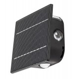 RABALUX 77034 | Emmen Rabalux zidna svjetiljka svjetlosni senzor - sumračni prekidač solarna baterija, jačina svjetlosti se može podešavati 1x LED 50lm 3000 - 6000K IP54 crno