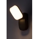RABALUX 77057 | Odiel Rabalux zidna svjetiljka elementi koji se mogu okretati 1x LED 800lm 3000K IP44 crno, opal