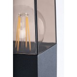 RABALUX 77080 | Loanda Rabalux zidna svjetiljka 1x E27 IP54 crno, dim