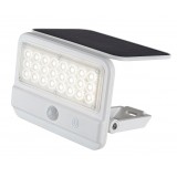RABALUX 77090 | Flaxton Rabalux zidna svjetiljka sa senzorom, svjetlosni senzor - sumračni prekidač solarna baterija, elementi koji se mogu okretati 1x LED 700lm 4000K IP54 bijelo, prozirno, crno