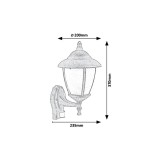 RABALUX 7836 | Madrid Rabalux zidna svjetiljka sa senzorom 1x E27 IP43 antik zlato, bijelo alabaster