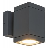 RABALUX 7887 | Buffalo Rabalux zidna svjetiljka oblik cigle 1x GU10 IP54 antracit, prozirna