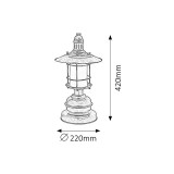 RABALUX 7992 | Sudan Rabalux stolna svjetiljka 42cm sa prekidačem na kablu 1x E27 bronca, bijelo