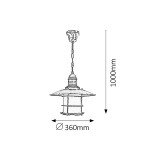 RABALUX 7993 | Sudan Rabalux visilice svjetiljka 1x E27 bronca, bijelo