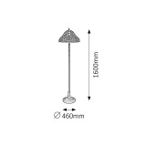 RABALUX 8088 | Mirella Rabalux podna svjetiljka 160cm sa prekidačem na kablu 2x E27 bronca, višebojno