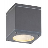 RABALUX 8149 | Akron Rabalux zidna, stropne svjetiljke svjetiljka četvorougaoni UV odporna plastika 1x GU10 IP54 UV antracit siva