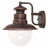 RABALUX 8163 | Odessa Rabalux zidna svjetiljka UV odporna plastika 1x E27 IP44 UV braon antik, prozirno
