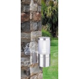 RABALUX 8166 | Atlanta Rabalux zidna svjetiljka UV odporna plastika 1x E27 IP44 UV plemeniti čelik, čelik sivo, prozirno