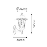RABALUX 8203 | Velence1 Rabalux zidna svjetiljka 1x E27 IP43 bijelo, prozirno