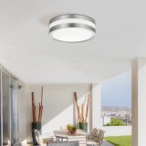 RABALUX 8220 | Stuttgart Rabalux stropne svjetiljke svjetiljka UV odporna plastika 2x E27 IP44 UV plemeniti čelik, čelik sivo, bijelo