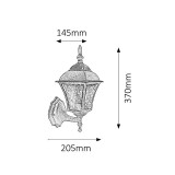 RABALUX 8397 | Toscana Rabalux zidna svjetiljka 1x E27 IP43 antik srebrna, prozirna