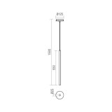 REDO 01-1223 | Kanji Redo visilice svjetiljka 1x LED 413lm 3000K crno mat