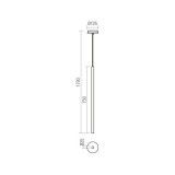 REDO 01-1225 | Kanji Redo visilice svjetiljka 1x LED 413lm 3000K crno mat
