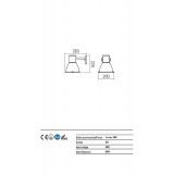 REDO 9525 | Work Redo zidna svjetiljka 1x E27 IP44 crno mat, saten