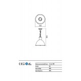 REDO 9527 | Work Redo visilice svjetiljka 1x E27 IP44 crno mat, saten