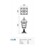 REDO 9652 | York-RD Redo podna svjetiljka 55,9cm 1x E27 IP44 antik crno, prozirno