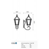 REDO 9656 | Essen Redo zidna svjetiljka 1x E27 IP44 braon antik, prozirno