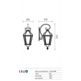REDO 9657 | Essen Redo zidna svjetiljka 1x E27 IP44 braon antik, prozirno