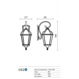 REDO 9658 | Essen Redo zidna svjetiljka 1x E27 IP44 braon antik, prozirno
