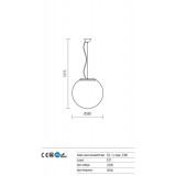REDO 9974 | Baloo-RD Redo visilice svjetiljka 1x E27 IP44 opal