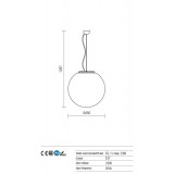 REDO 9975 | Baloo-RD Redo visilice svjetiljka 1x E27 IP44 opal