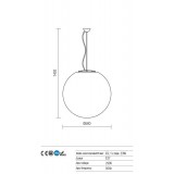 REDO 9976 | Baloo-RD Redo visilice svjetiljka 1x E27 IP44 opal