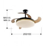 SCHULLER 168360 | Vento-SCH Schuller ventilatorska lampa svjetiljka - - - daljinski upravljač jačina svjetlosti se može podešavati