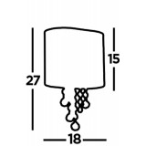 SEARCHLIGHT 1051-1CC | NinaS Searchlight zidna svjetiljka s dvostupanjskim prekidačem 1x E14 krom, bijelo, prozirno