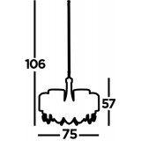 SEARCHLIGHT 1058-8CC | NinaS Searchlight luster svjetiljka 8x E14 krom, bijelo, prozirno