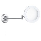 SEARCHLIGHT 1456CC | MirrorS Searchlight zidna svjetiljka s poteznim prekidačem elementi koji se mogu okretati 1x LED 295lm 4000K IP44 krom, acidni, zrcalo