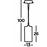 SEARCHLIGHT 2301 | Duo-1 Searchlight visilice svjetiljka 1x E14 krom, prozirno, acidni