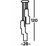 SEARCHLIGHT 2305-5 | Duo-1 Searchlight visilice svjetiljka 5x E14 krom, prozirno, acidni